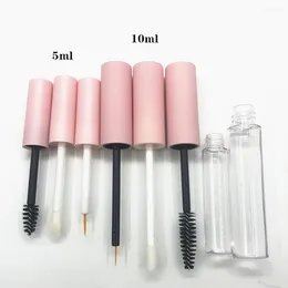 Bottiglie di stoccaggio Tubo per lucidalabbra 1,5 ml 5 ml 10 ml Vuoto tappo rosa Lipgloss Mascara Bottiglia per ciglia Contenitore per imballaggio