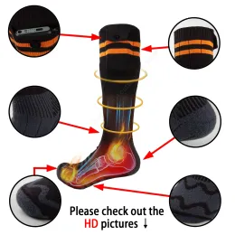 Winter beheizte Socken Thermische Socken Herren Frauen erhitzt Fußwärmer elektrischer Socken warmes Socken Radfahren Ski Motorrad