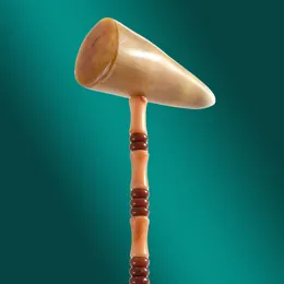 Massage Hammer Natural Horn handgjorda slipning Polering Back Massage Horn Hammer Massager Monthly Sales Tusen Pieces