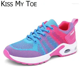 Casual Shoes Color 2024 Air Fabric Breathable Ladies Trainers Chaussure Femme Sport Flats Platform For Women Zapatos Mujer