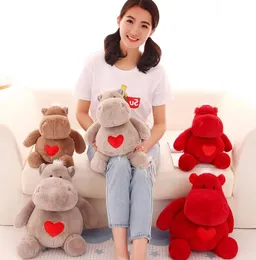 Kawaii Love Love Heart Hippo Plush Doll Big Stuped Cartoon Hippos Baby Toy Doll for Children Gift Decoration 20inch 50cm DY506177200182