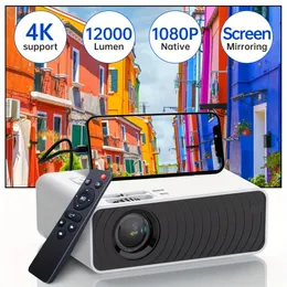 1pc 2023 novo projetor, tela máxima de 300 polegadas, 1080P nativo, projetor de filme externo portátil de 3000 lúmens, compatível com smartphones/USB/AV/PS5, etc.