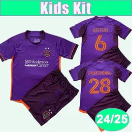 2024 25 Dynamo Dynamo FC Kit Kit koszulki piłkarskie Ferreira Artur Bassi H.Herrera Aliyu Clark Sviatchenko Away Child Suit Football Shirt krótkie mundury z krótkim rękawem