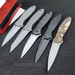 Doskonałe KS 1660 Ken Ation porusza Flipper Knife 3 "Bead Blast Plain Blade G10 Inkrustowane z włóknem węglowym rączki na zewnątrz taktyczne noży kempingowe 9000