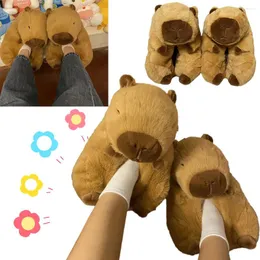 Slippers Unisex Cute Capybara Anti-Skid Cartoon Comfortable Funny Fluffy Shoes Outdoor Couple