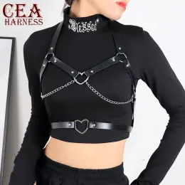 Briefshipanties Cea sexy amante cabla finta donna bondage torace corpo bdsm rave a catena gotica bretelle giarrettiera reggisella reggisella per la cintura del torace alla cintura toracica