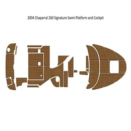 Zy 2004 Chaparral 260 Signature Swim Platform Cockpit Bow Boat Eva Teak Floor Padバッキング自己接着剤Seadek GatorStep Style Pads