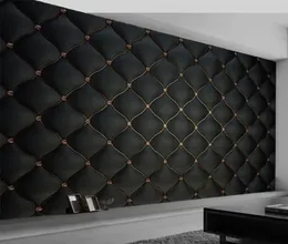 مخصص PO خلفية 3D أسود فاخر لفة لفة جدارية غرفة المعيشة تلفزيون أريكة غرفة نوم ديكور المنزل جدار الورق بابيل دي باريدي سالا 3D8852347