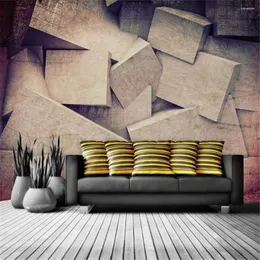 Wallpapers Milofi Nightclub Industrial Cement Wall Living Room Club Tv Background Paper Mural