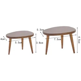 1set 1:12 Dollouse Triângulo miniature mesa de café Computador mesa de chá de mesa modelo de sala de estar móveis de decoração de casa brinquedo