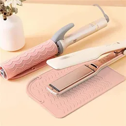 Storage Bags Multifunctional Curling Rod Insulation Pad Silicone Anti-scald Straight Hair Comb Bag Portable Sleeve Clip