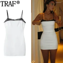 Casual Kleider Spitze Weiß Kurze Frau Bodycon Ärmelloses Slip Kleid Backless Sexy Mini Frauen Sommer Nacht Party