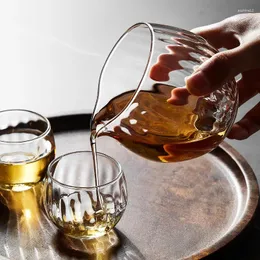 Weingläser Japan Toyo Sasaki Bleifreies Glas Teeservice im japanischen Stil Fair Cup Sake Trinkteiler