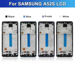 Samsung A52S 5G SM-A528B A528N LCD Ekran Dokunmatik Ekran Sayısal Montajı için Çerçeve Değiştirme ile A52S LCD