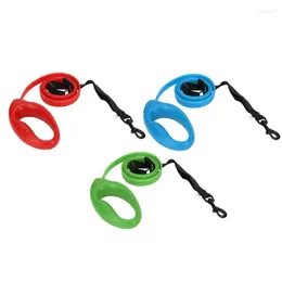 Hundhalsar LED PET LEASH Light Up Laddningsbar nylon för stora hundar små