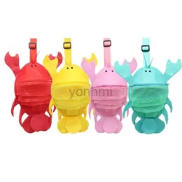 Sand Play Water Fun Yyds Cartoon Lobsters Storage Mesh Bag For Beach Toy Collection Outdoor Sand Spela Toy Shoulder Bag Kids Girl Accessory 240402