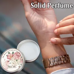 Portable Solid Parfume Fragrances Women Retro Scent Fresh Elegant Rose Pion Lavender Body Aroma Deodorant Antiperspirantma 240402