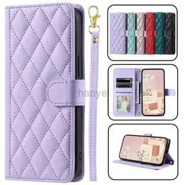 Cell Phone Cases For Poco C65 Case Diamond Lattice Wallet PocoC65 C 65 Leather Protection Cover Coque 2442