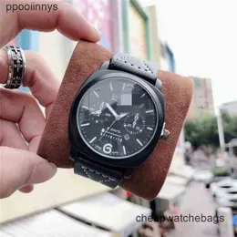 Paneraiss DEISGN Movement Watches Luminous Machine Watch Same Multifunctional Mens Leather Strap Fashion Designer Waterproof Wristwatches Stainless steel WNYZ
