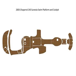 Zy 2003 Chaparral 243 Sunesta Badeplattform Cockpit Boot EVA-Schaum Teak Bodenpolster Rückseite Selbstklebende SeaDek Gatorstep Style Pads