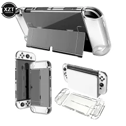 Clear Case Crystal Protect Shell dla Nintendo Switch OLED Transparent Hard Case Coverble do dokowania do akcesorium konsoli OLED przełącznika