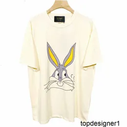 Designer 23 Estate New Long Eared Rabbit Head Manica corta T-shirt da donna allentata Little Rabbit Coppia Moda ZT5K