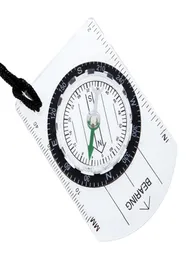 Mini Military Compass Map Scale Ruler Outdoor Camping Hiking Cycling Compass Geological Baseplate Compass with Scout Lanyard3112910