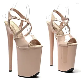 Dance Shoes Leecabe 23CM / 9inches Patent PU Fashion Platform High Heels Sandals Pole