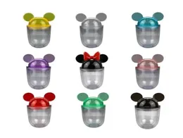 9 Colors 12oz Acrylic Mouse Ear Tumblers with Straw Clear Plastic Dome Lid Tumbler for Kids Children Parties Double Walled Cute C9942362