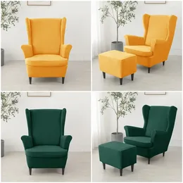 Chair Covers Stretch Wing Cover Velvet Wingback Elastic Relax Lazy Boy Armchair Sofa With Seat Cushion