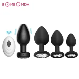 Vibrador anal para homem, controle remoto sem fio, silicone, plugue anal, brinquedo sexual gay, produtos adultos, massageador de próstata, melhor qualidade