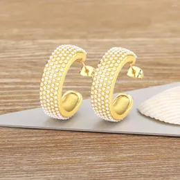 أقراط مسمار نيدن كوريا تصميم أعلى جودة لؤلؤة الذهب المطلي بالذهول الهندسي مجوهرات الأذن الصيفية للنساء هدية الزفاف