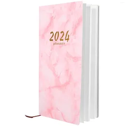 Notboken 2024 år anteckningsanmärkning Agenda Marbling Planning Handbook Business PU Planner Studenter Praktisk skrivning bärbar