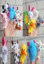 만화 Doubledeck Cloth Animal Finger Puppet 아기 어린이 재미있는 장난감 임의 스타일 100pcslot QS1282945087