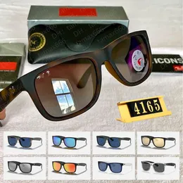 Raysband Solglasögon Justin 4165 och R B 2140 Designer Eyewear Polariserade solglasögon för Women Mens Universal Classic 100: 100 Replica Original
