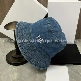 Summer Dżins Bucket Cap z listem dla mężczyzn i kobiet Fisherman Hat Spring Outdoor Casual Sunshade YF0970 240320