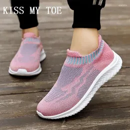 أحذية غير رسمية 2024 Samouflage Sock Mesh chaussure femme Sport Flats Platform Trainers for Women Zapatos Mujer