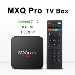 Box MXQ Pro 4K Android 7.1 TV Box Quad Core 1GB 8GB H3 Chip WiFi HDMI 2.0 Support 3D Smart Media Player