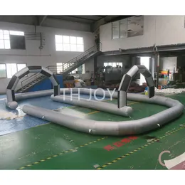 free air ship to door, outdoor activities 10x6m inflatable zorb ball go kart air track inflatable race track for sale