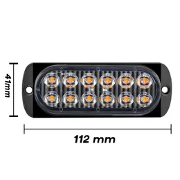 2024 2x Kamyon 12V 24V 6SMD LED FROSE UYARI UYARI Işık Flaş ızgara Yanıp Sönen Lightbar Araba Beacon Lambası Amber Sarı Beyaz Trafik Işığı