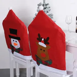 Sandalye, yemek odası kış tatil ev dekorasyon için Noel streç slipcover dekoratif kapsar