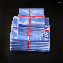Borse portaoggetti 200 pezzi 3,1"x7,1" (8x18 cm) morbido PVC trasparente termoretraibile pellicola avvolgente materiali cosmetici