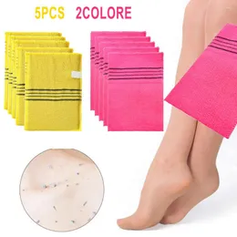 Toalha 5 Pcs Coreano Itália Asiático Esfoliante Banho Washcloth Corpo Esfoliante Chuveiro Macio para Adultos Escova de Grãos Grossos