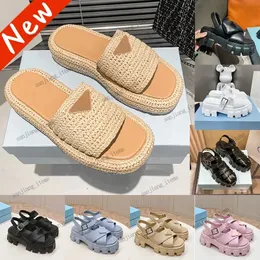 Designer-Sandalen, Hausschuhe für Damen, gehäkelt, Plateau-Slides, gepolstertes Nappaleder, Monolith Roman Foam Rubber Slider, Slingback-Schuhe mit dickem Boden, Sommerschuhe mit Schnalle, Strand-Mule-Flats