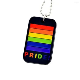 Kolye Kolyeleri 25 PCS Gay Pride Silikon Köpek Tag Kolye ile 24 inç Ballchain