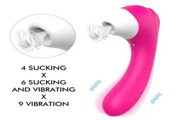 Sextoy Femmina 2 in 1 vibratore per due ventose clitoride e vibratore coniglio punto G Donna Articoli erotici Aspirazione clitoride Sex Shop Y19128664324