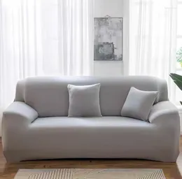 Stuhlhussen Dreisitzer-Couchbezug, waschbar, hochelastisch, Sofa-Schonbezug, groß, Spandex, elastisch, europäischer Stil, Universalgröße, hellgrau, 3 Stück