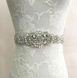 100 Ręcznie wykonane luksusowe akcesoria do pasa ślubnego 2019 Modka Rhinestone Adornment Suknie ślubne Sashes Biżuteria w magazynie3162047