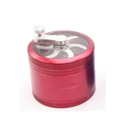 New 2024 4 camadas Grinder de especiarias Herb Weed Greder com moinho Handle Handle Silver Kitchen Acessórios Ferramentas de cozinha de gadgets Hot Sale1.Para tempero