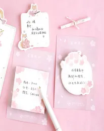 20 conjuntos de blocos de notas pegajosas, bloco de notas de papel cereja kawaii, diário, scrapbooking, adesivos, escritório, escola, papelaria, notepads13260004